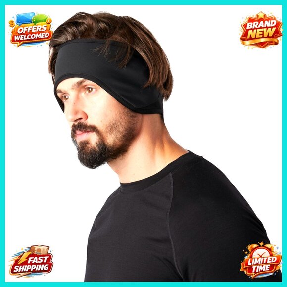 Merino Fleece Windproof Headband for Running Unisex Active Wear